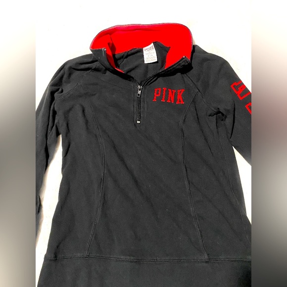 Pink Nebraska gear set - leggings and long sleeve athletic half zip. - Picture 4 of 5